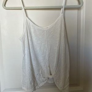 LUSH white knotted tank top small